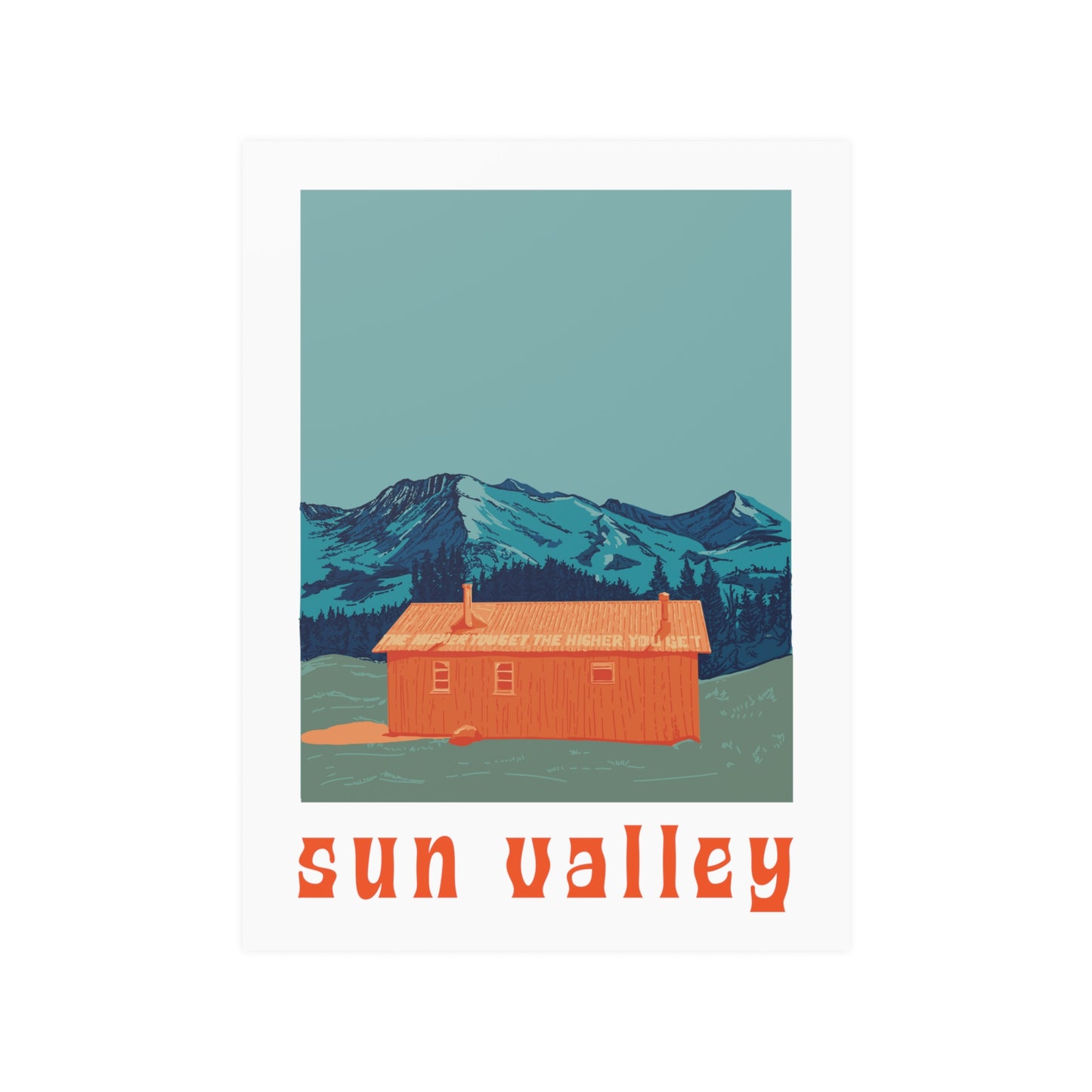 Pioneer Cabin, Sun Valley Idaho (Satin Posters (210gsm))