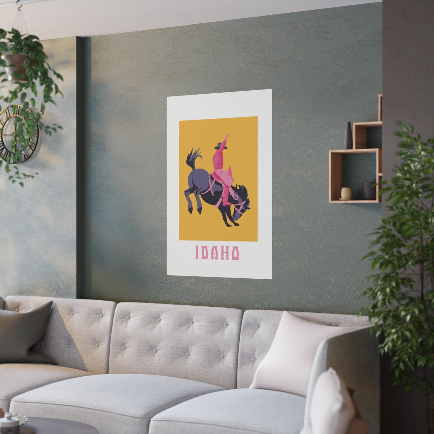 Idaho Bucking Bronco (Satin Posters (210gsm))