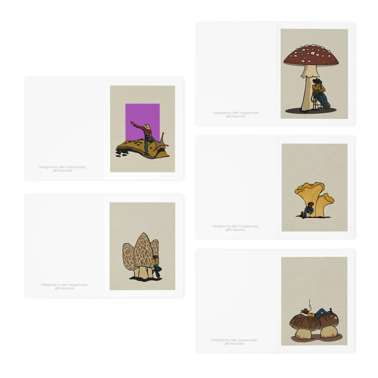 mini cowboys Greeting Cards (5-Pack)