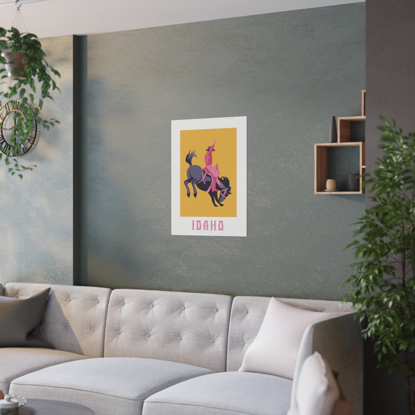 Idaho Bucking Bronco (Satin Posters (210gsm))